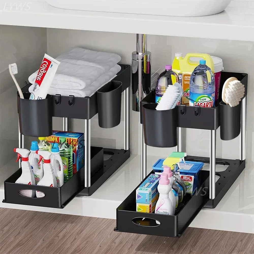 Sliding Cabinet Storage Rack