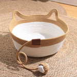 Handwoven Cotton Rope Cat Bed